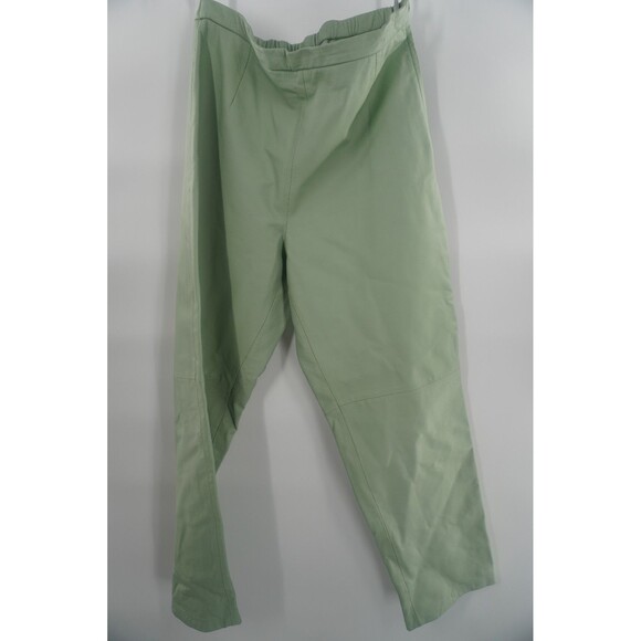 Terry Lewis Classic Luxuries Genuine Leather Straight Pant Seafoam Green Size 12 - Picture 5 of 9